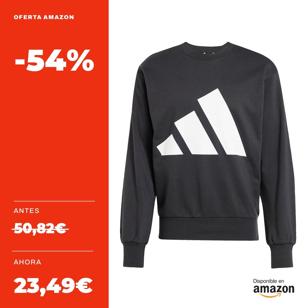 adidas Sudadera de felpa francesa con logo grande Essentials