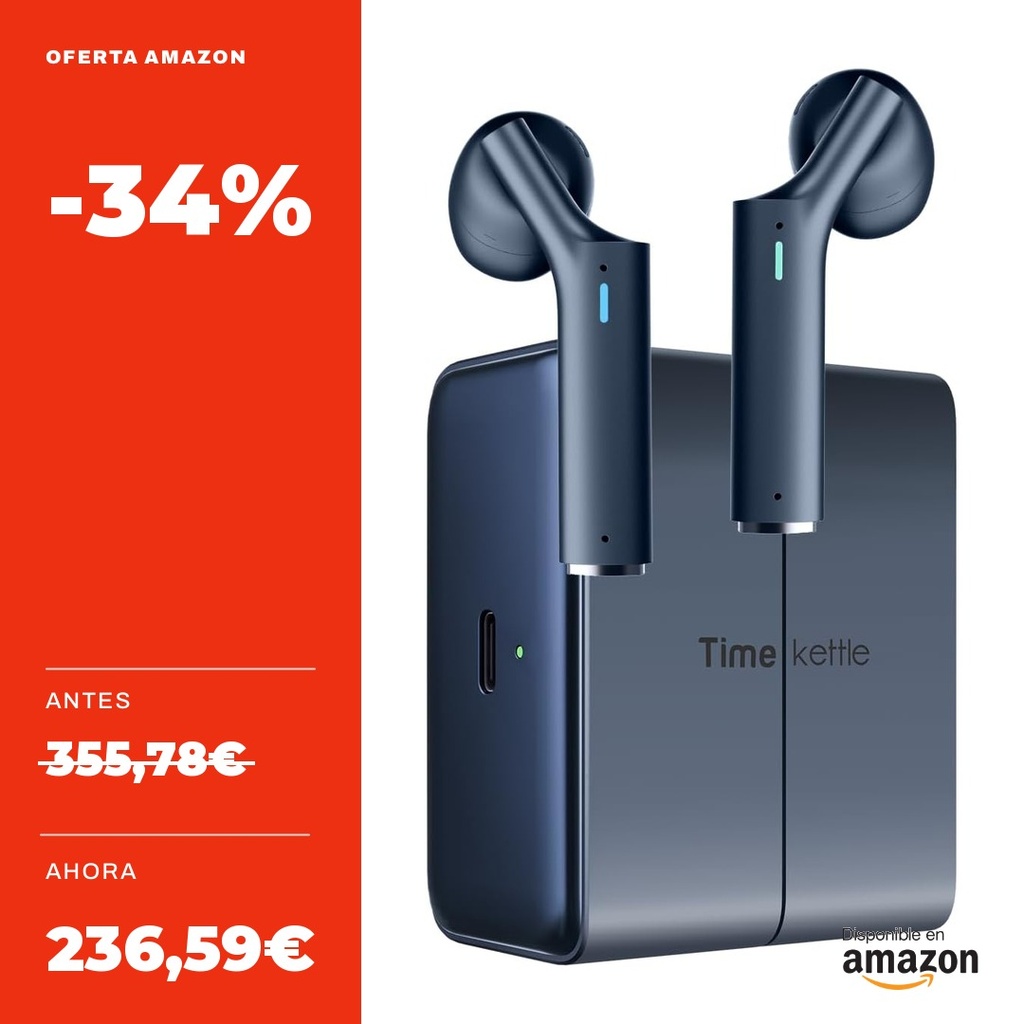 Timekettle W4 Auriculares 40 idiomas, traducción real