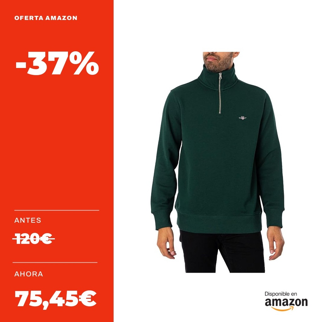GANT Jersey 1/4 para hombre con emblema, Rosa Chicle
