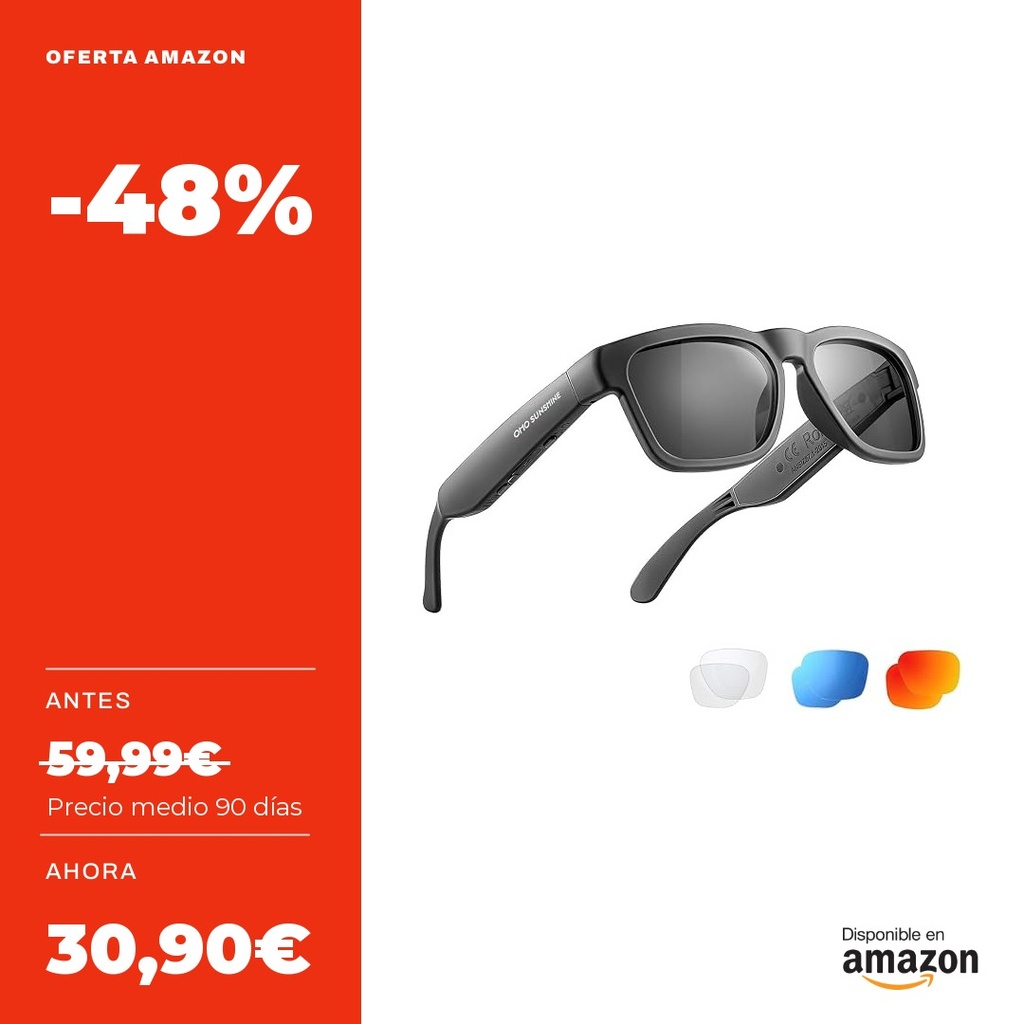 OhO sunshine Gafas de sol con Bluetooth, 10h, UV400