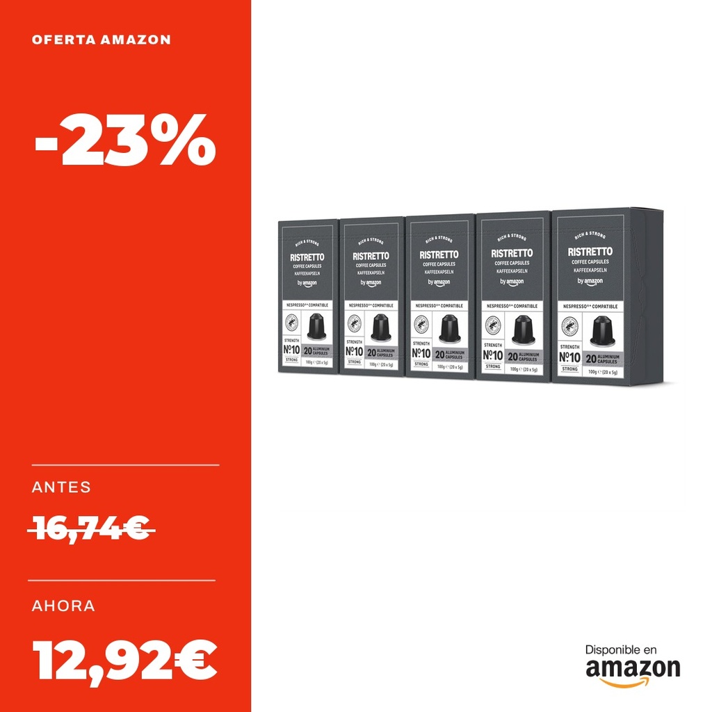 de Amazon Ristretto 100u Cápsulas, Nespresso, Alliance