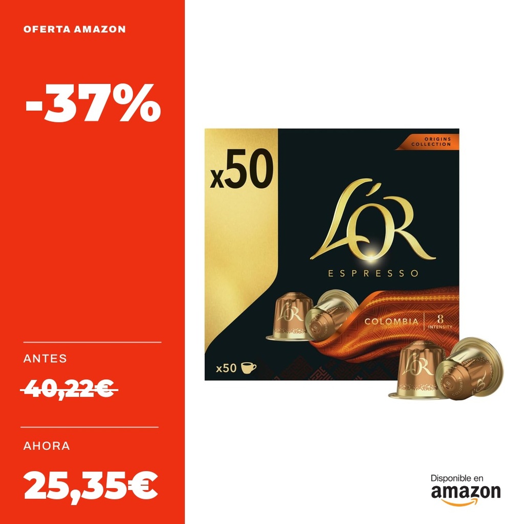 L'OR Café Espresso Colombia | 50 cápsulas