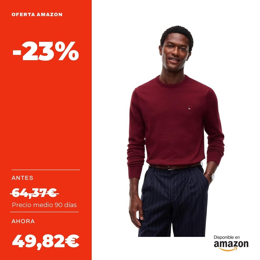 Tommy Hilfiger Suéter de algodón esencial