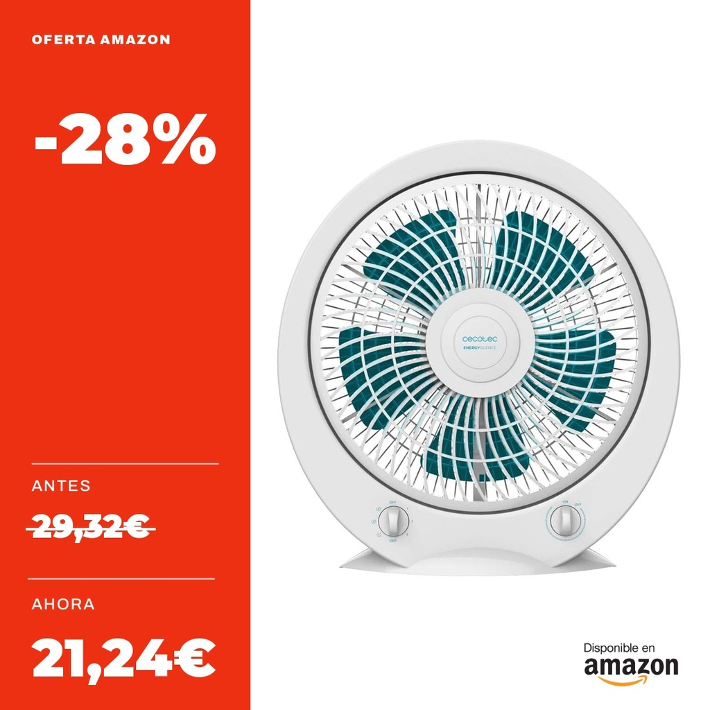 Cecotec Ventilador de suelo cuadrado Power Box 5 aspas
