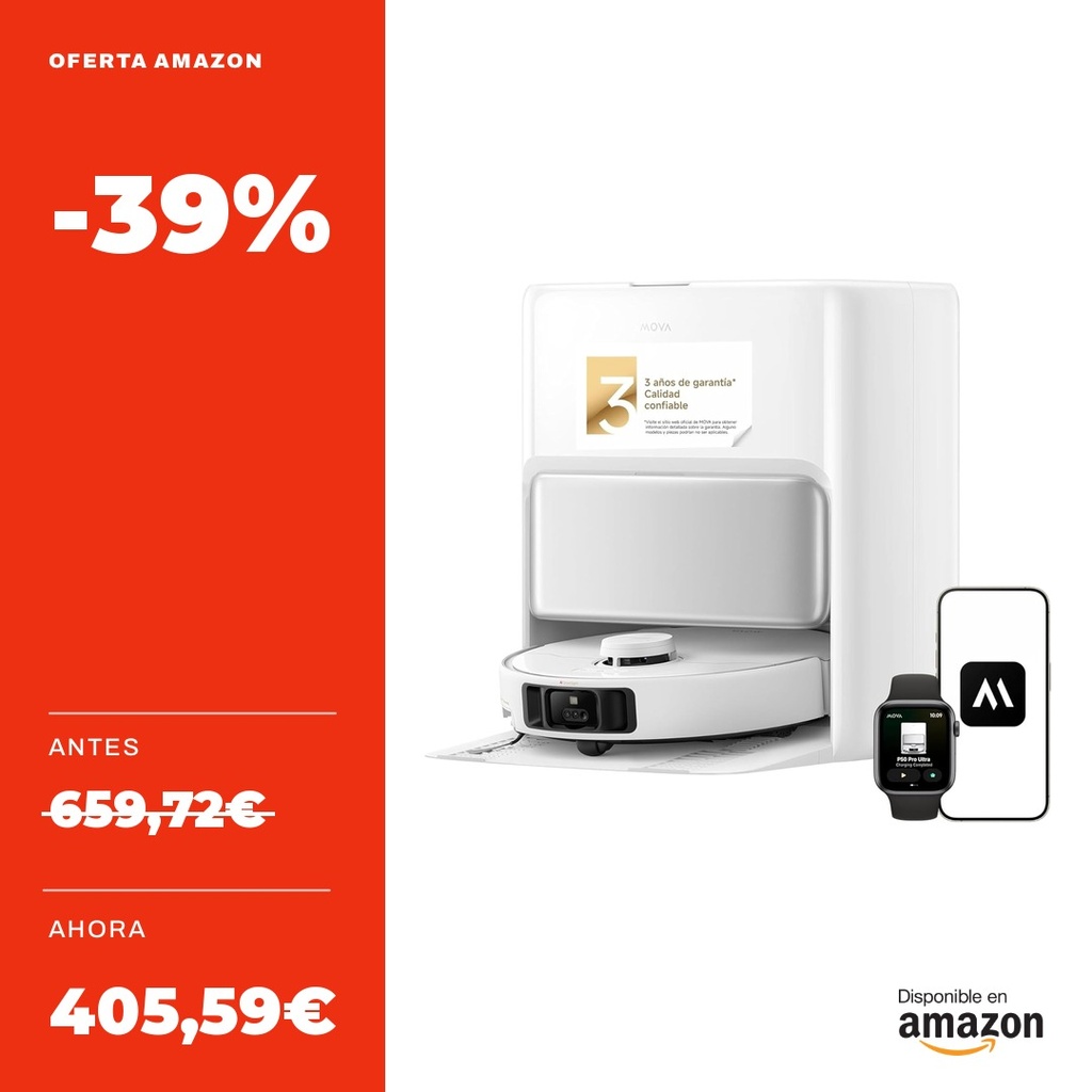 MOVE P50 Pro Ultra, Robot Aspirador, Blanco
