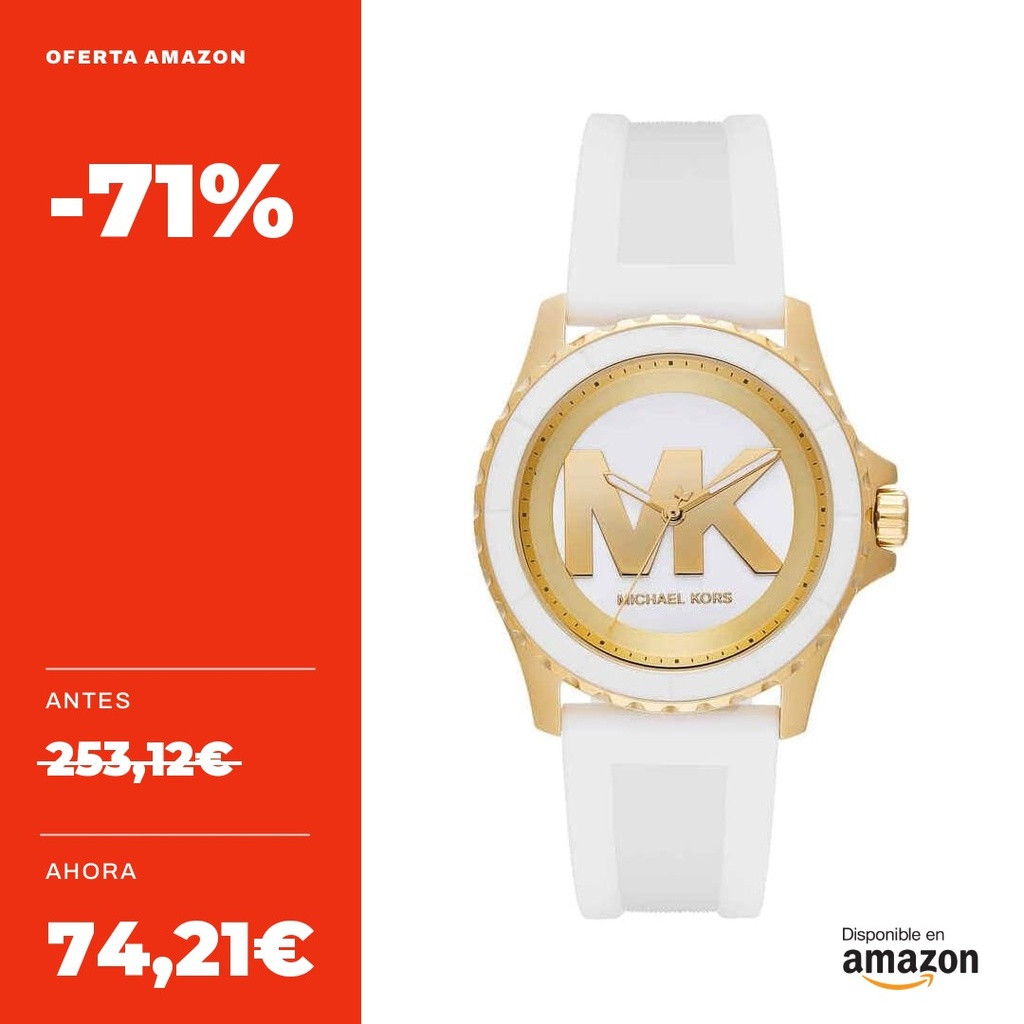 Michael Kors Reloj cronógrafo de cuarzo Everest con correa de acero inoxidable o silicona