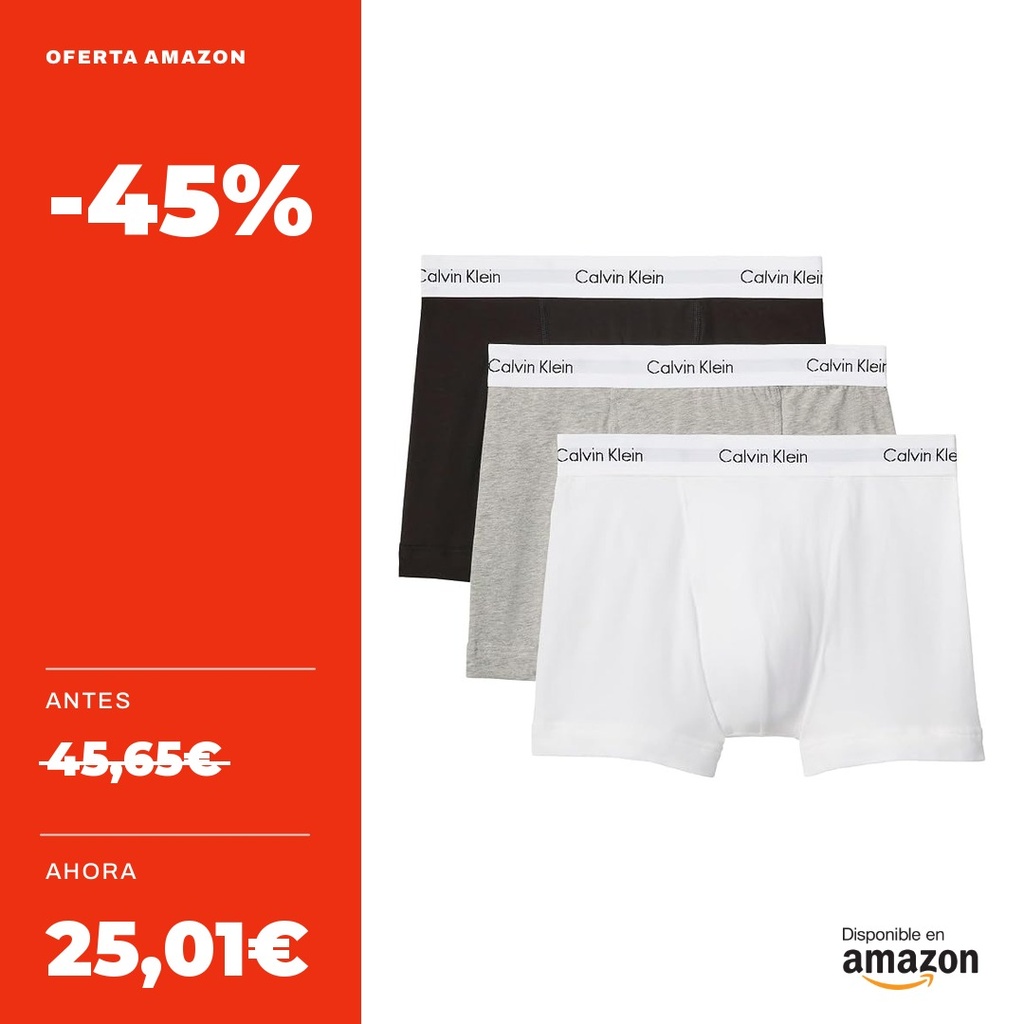 Calvin Klein Shorts de cintura baja, juego de 3